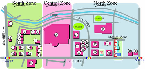 くりえいと宗像の土地利用区分（くりえいと宗像のホームページから引用）